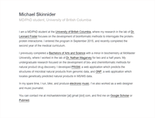 Tablet Screenshot of michaelskinnider.com